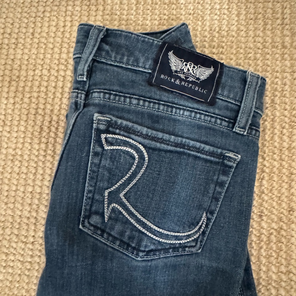 Rock & Republic Women's Dark Blue Denim Jeans